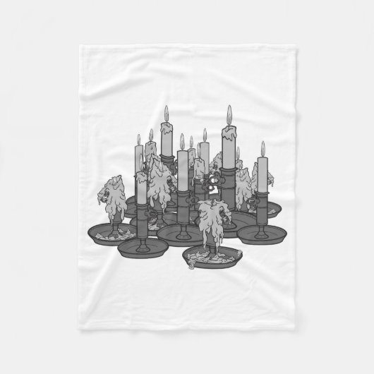 Kerzen Fleecedecke (Vorderseite)