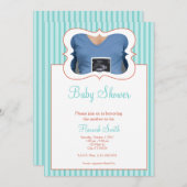 Kerzen - Foto Babydusche TR Einladung (Vorne/Hinten)