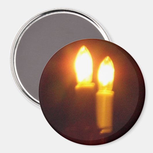 Kerzen-Foto Magnet (Vorderseite/Rückseite)