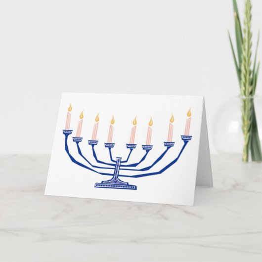 Kerzen für Hanukka Feiertagskarte (Vorderseite)