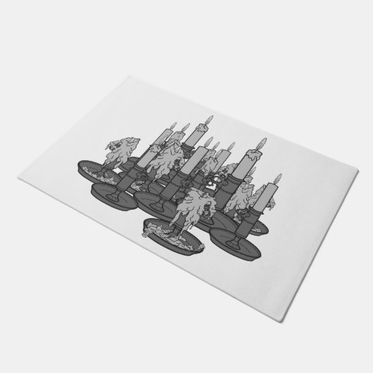 Kerzen Fußmatte (Schrägansicht)