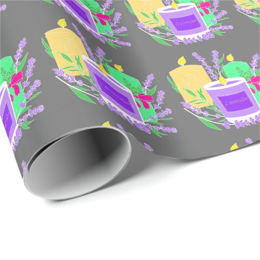 Kerzen Geschenkpapier (Rolleneckpunkt)