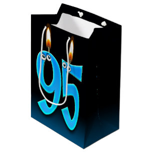 Kerzen Geschenktüte mittel zum 95. Geburtstag