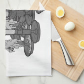 Kerzen Geschirrtuch (Viertel Falte)