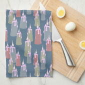 Kerzen Geschirrtuch (Viertel Falte)