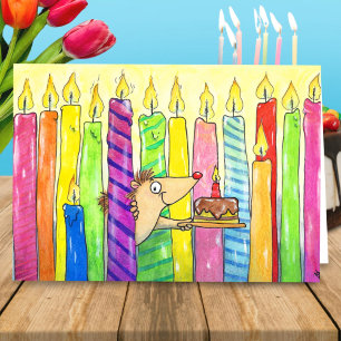 Kerzen Happy Birthday Grußkarte von N. Janes Karte