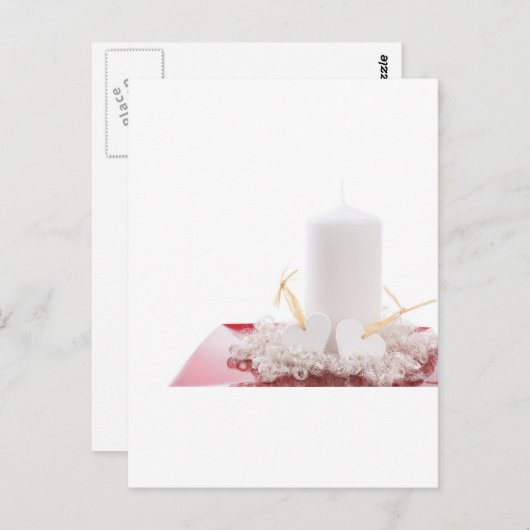 Kerzen & Herz Postkarte (Vorne/Hinten)