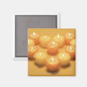 Kerzen in Herzform brennen Magnet (Vorderseite/Rückseite)