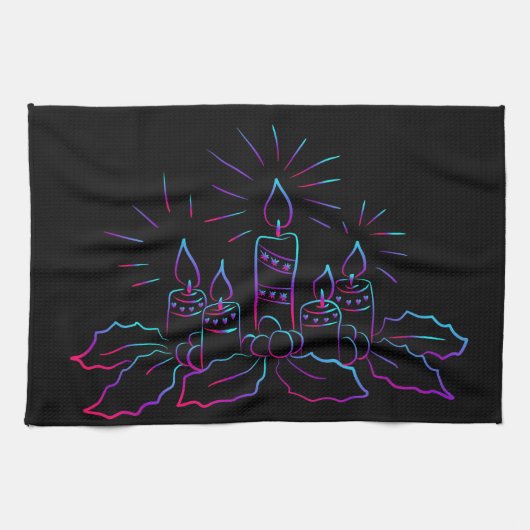 Kerzen Küchentücher (Horizontal)