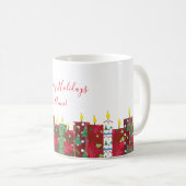 Kerzen Kunst< Frohe Feiertage Zeit Kaffeetasse (VorderseiteRechts)