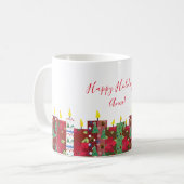 Kerzen Kunst< Frohe Feiertage Zeit Kaffeetasse (Vorderseite Links)
