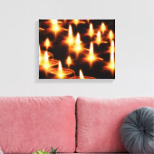 Kerzen Lichter Abend Dunkle Nacht Frohe Weihnachte Leinwanddruck (Insitu (Wohnzimmer))
