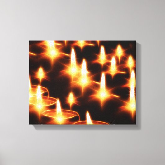 Kerzen Lichter Abend Dunkle Nacht Frohe Weihnachte Leinwanddruck (Vorderseite)