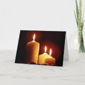 Kerzen mit rötlichem Glühen, Friedlich Karte (Vorderseite)