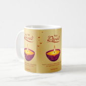Kerzen-Mug mit Leuchteffekt Kaffeetasse (Vorderseite Links)