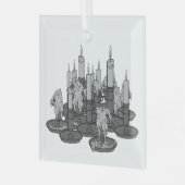 Kerzen Ornament Aus Glas (Vorderseite links)