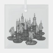 Kerzen Ornament Aus Glas (Vorderseite)