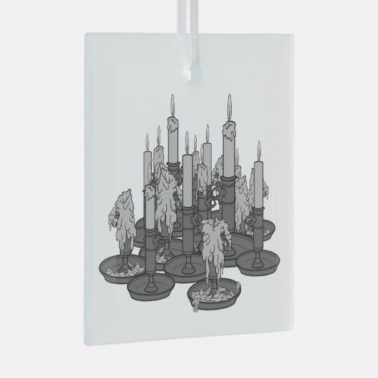 Kerzen Ornament Aus Glas (Vorderseite Rechts)