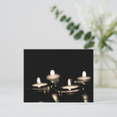 Kerzen Postkarte (Stehend Vorderseite)