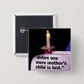 Kerzen-Protest Button (Vorne & Hinten)