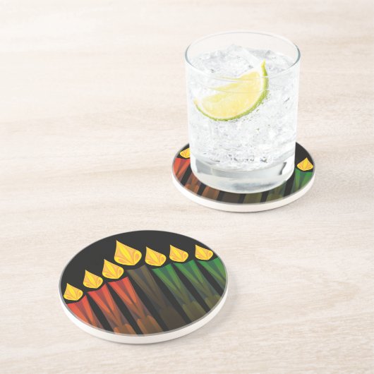 Kerzen Sandstein Untersetzer (Seite)