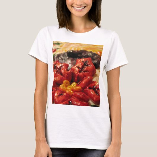 Kerzen-Torte T-Shirt (Vorderseite)