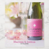 Kerzen und Flaschen Weinetikett (Einzelnes Label)