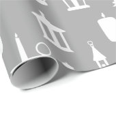 Kerzen und Laternen Smokey Grau Geschenkpapier (Rolleneckpunkt)