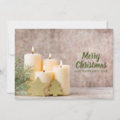 Kerzen und Pinien Weihnachten (Vorderseite)