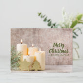 Kerzen und Pinien Weihnachten (Stehend Vorderseite)