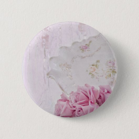 Kerzen und Rose Button (Vorderseite)