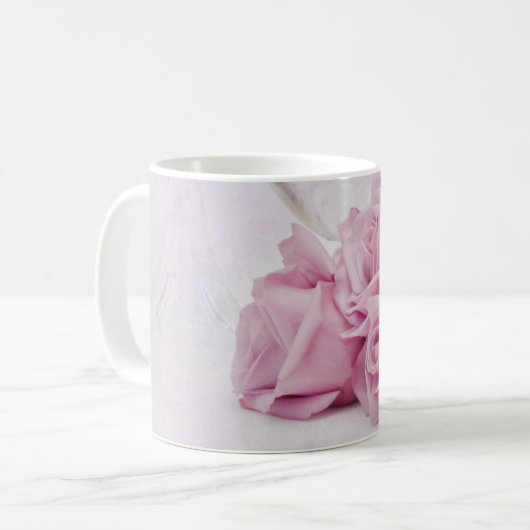 Kerzen und Rose Kaffee Tasse (Vorderseite Links)