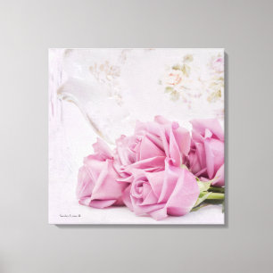Kerzen und Rose Leinwanddruck