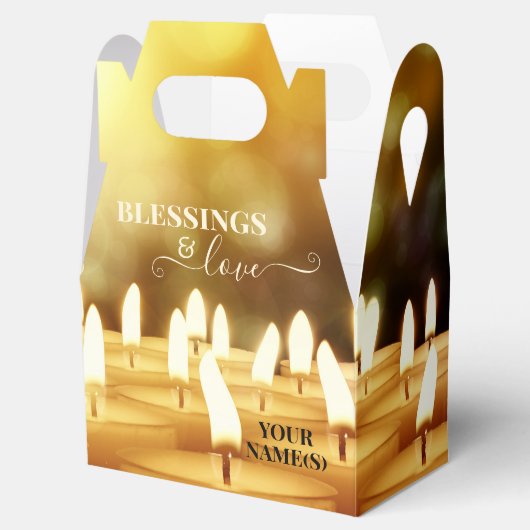 Kerzen und Segen - Gefälligkeitsbox Geschenkschachtel (Geöffnet)