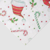 Kerzen und Weihnachtsmannmützen Seidenpapier (Detail)