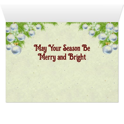 Kerzen und Weihnachtswünsche (Innenansicht Horizontal (Unten))