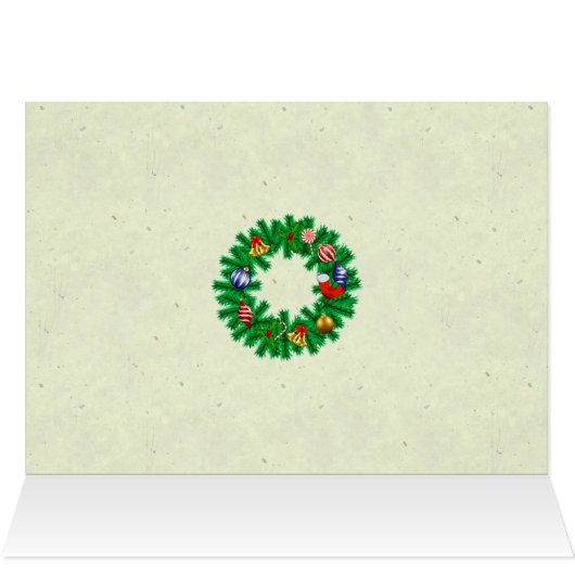 Kerzen und Weihnachtswünsche (Innenansicht Horizontal (Oben))