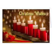 Kerzen und Weihnachtswünsche (Vorderseite (Horizontal))