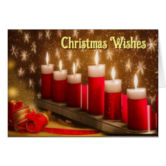 Kerzen und Weihnachtswünsche