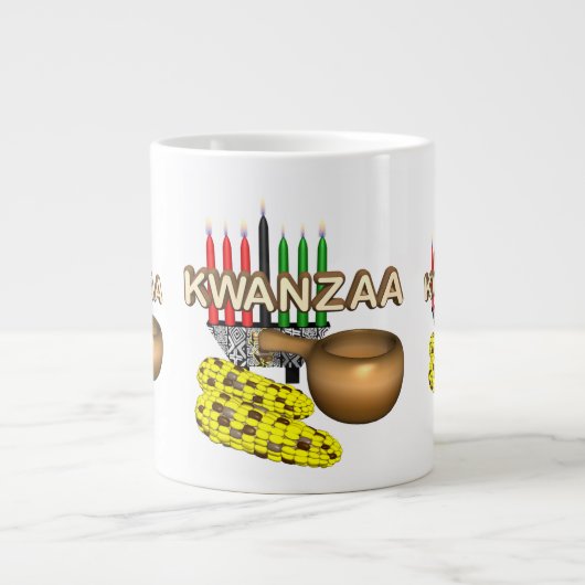 Kerzen von Kwanzaa - Jumbo-Tasse (Vorderseite)