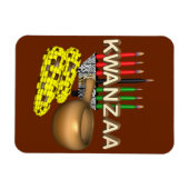 Kerzen von Kwanzaa - Magnet (Horizontal)