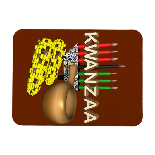 Kerzen von Kwanzaa - Magnet (Horizontal)