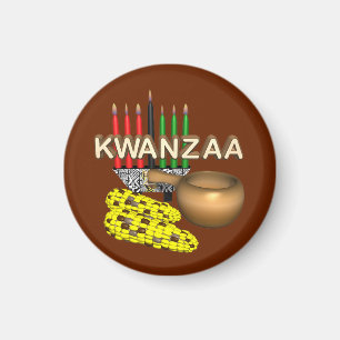 Kerzen von Kwanzaa - Magnet