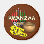 Kerzen von Kwanzaa - Magnet (Vorne)