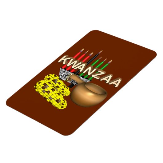 Kerzen von Kwanzaa - Magnet (Linke Seite)