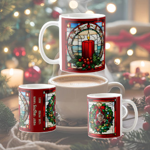 Kerzen-Weihnachtskerze Faux-Buntglas individuell a Kaffeetasse