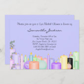 Kerzen-Wellness-Center-Braut-Brautparty laden ein Einladung (Vorne/Hinten)