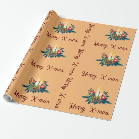 Kerzen Wrapping Papier Geschenkpapier (Ungerollt)