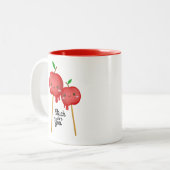 Kerzenäpfel stecken auf dir fest zweifarbige tasse (Vorderseite Links)