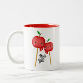 Kerzenäpfel stecken auf dir fest zweifarbige tasse (Links)